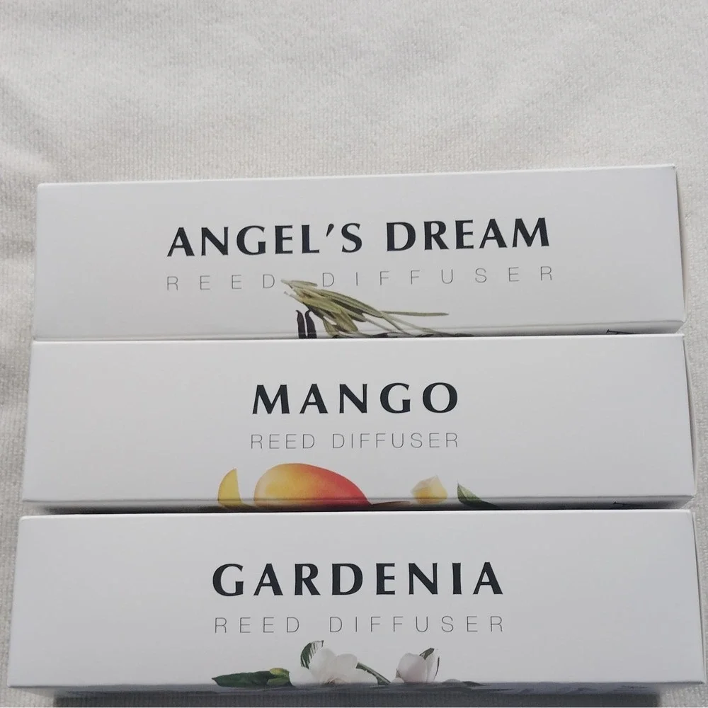 ALYA Nature's Scents Reed Diffuser 3-Pack 100mL Glass Angel's Mango Gardenia